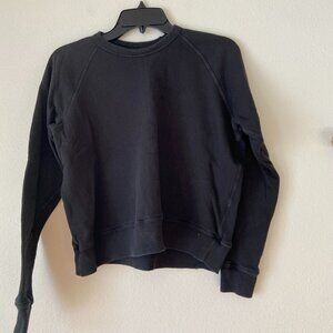 THE GREAT. BLACK CREWNECK SWEATSHIRT SZ 0
